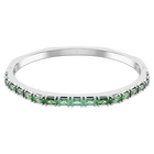 swarovski matrix bangle baguette cut green rhodium plated