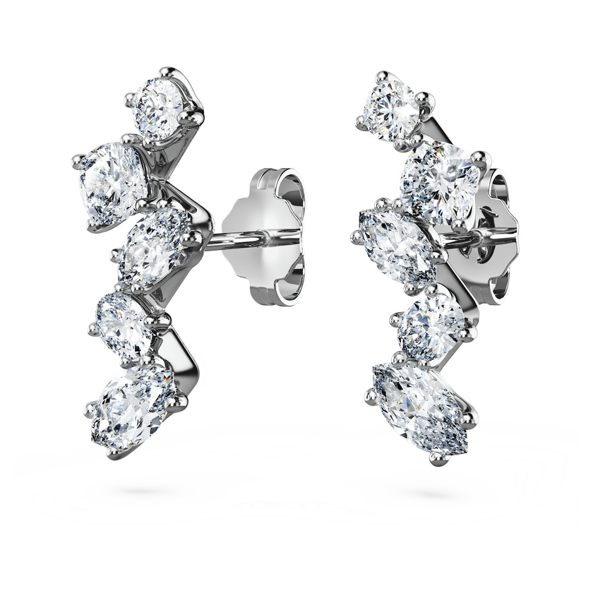 swarovski galaxy ear cuffs  laboratory grown diamonds 1 25 ct tw  18k white gold