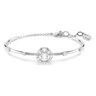 swarovski constella bangle  round cut  dancing stone  white  rhodium plated