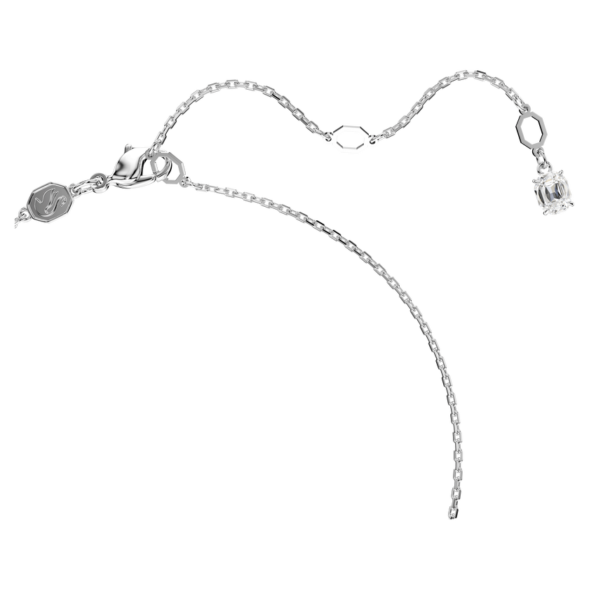 swarovski imber pendant  round cut  white  rhodium plated