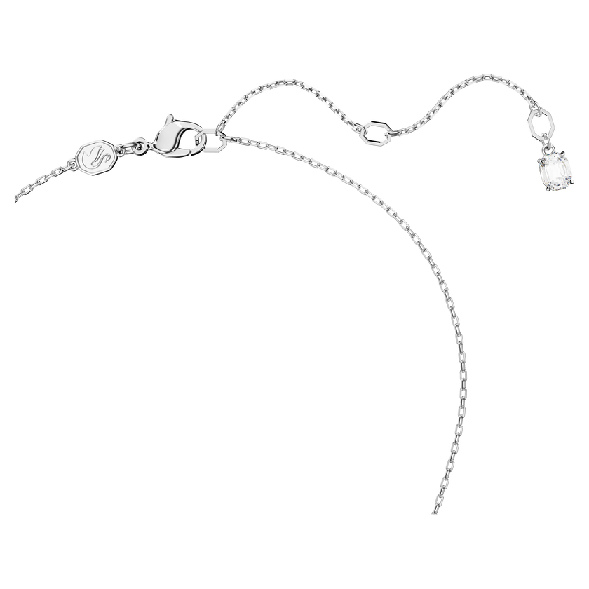 swarovski dextera pendant  interlocking loop  white  rhodium plated