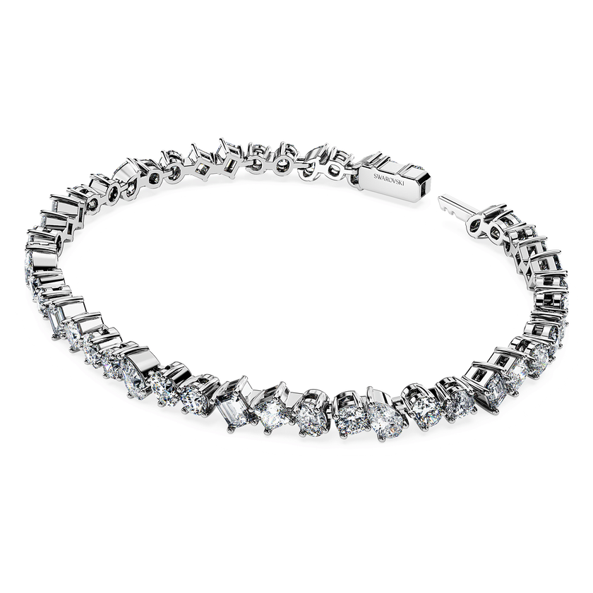 swarovski galaxy tennis bracelet  laboratory grown diamonds 5 ct tw  18k white gold
