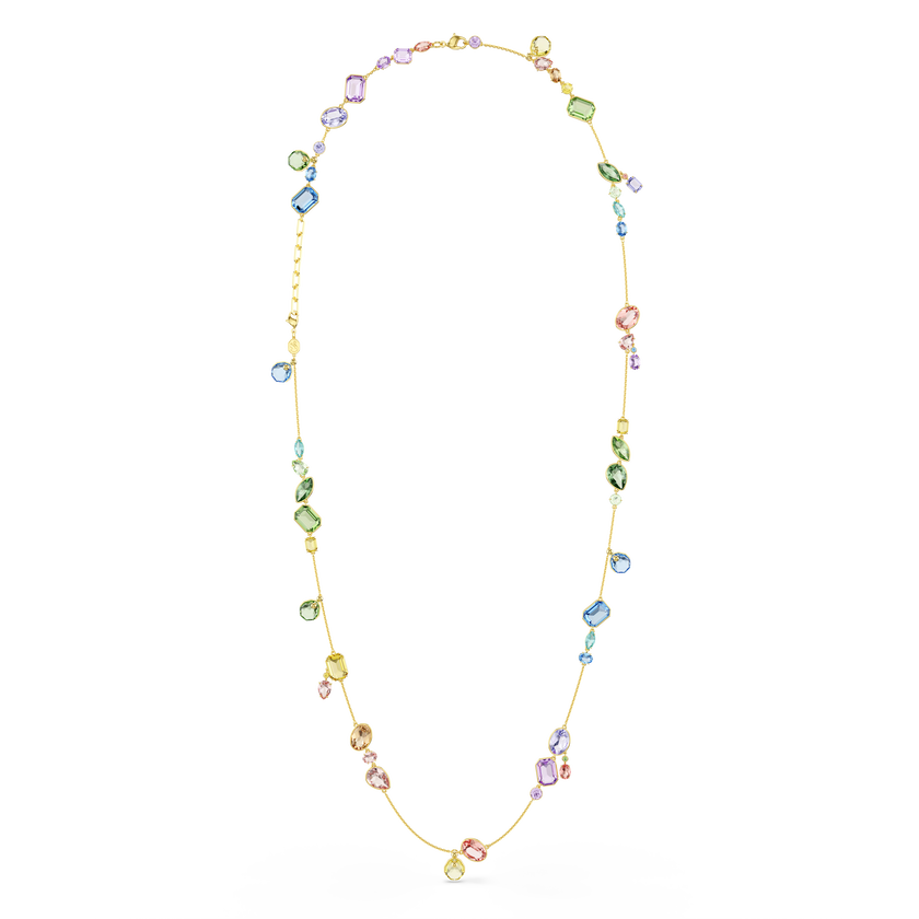 swarovski gema strandage  mixed cuts  multicolored  18k gold finish
