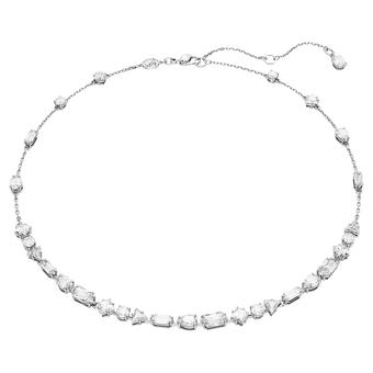swarovski mesmera necklace mixed cuts scattered design white rhodium plated