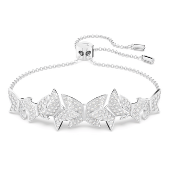 swarovski lilia bracelet  butterfly  white  rhodium plated