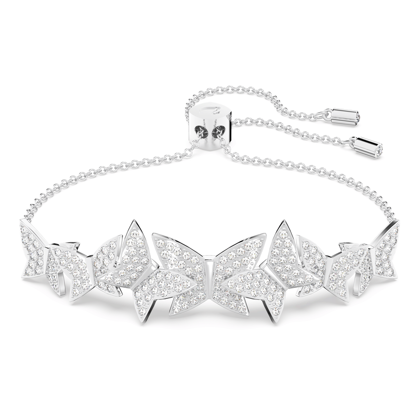 swarovski lilia bracelet  butterfly  white  rhodium plated