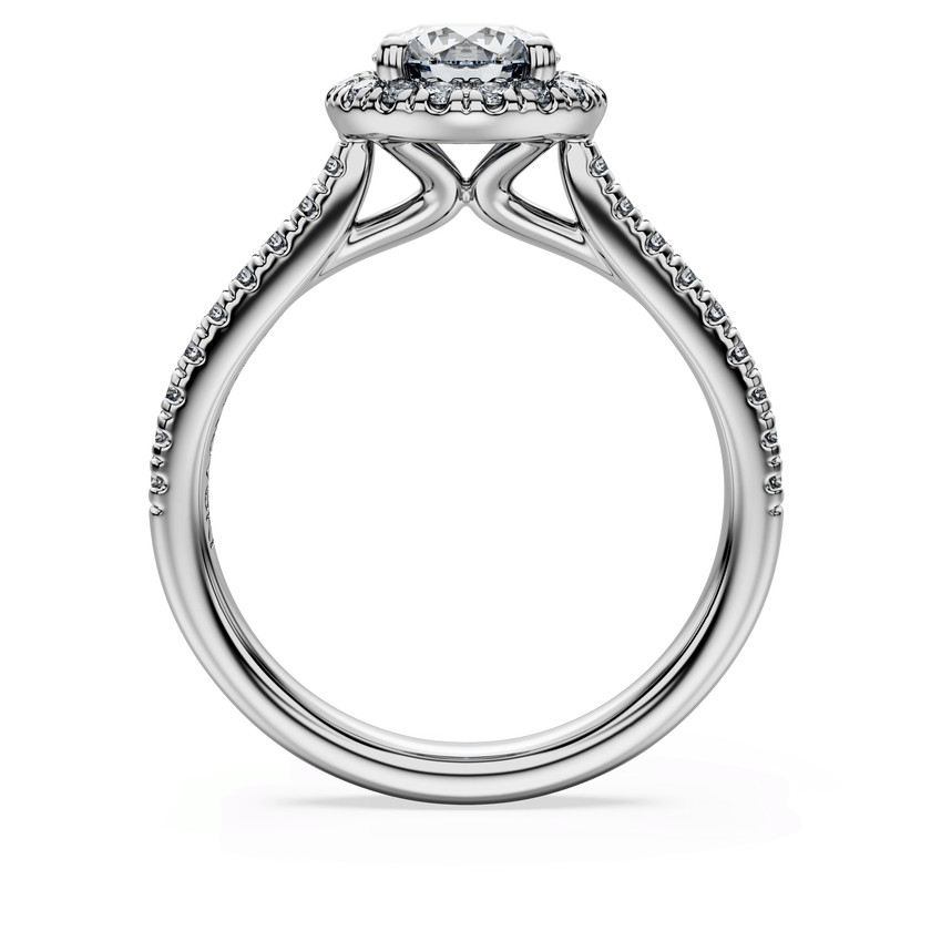 swarovski eternity halo solitaire ring  laboratory grown diamonds 1 33 ct tw  18k white gold