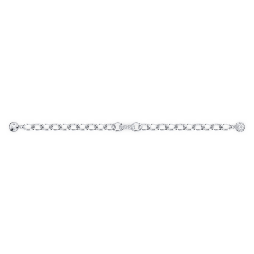 swarovski the elements chain bracelet  white  rhodium plated