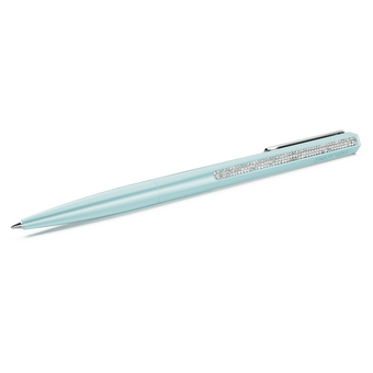 swarovski crystal shimmer ballpoint pen blue lacquered chrome plated
