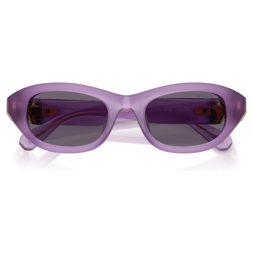 swarovski sunglasses  pillow shape  purple