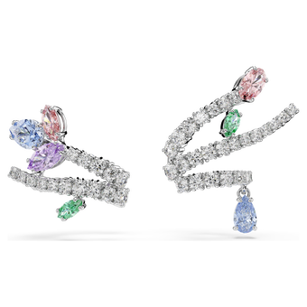 ariana grande x swarovski ear cuffs  mixed cuts  multicolored  rhodium plated