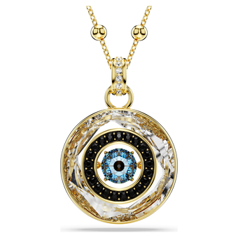 swarovski symbolica pendant evil eye medium multicolored gold tone plated