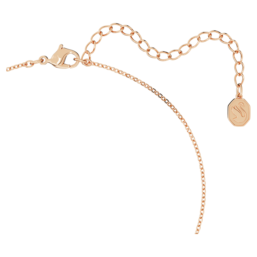 swarovski originally y pendant  white  rose gold tone plated