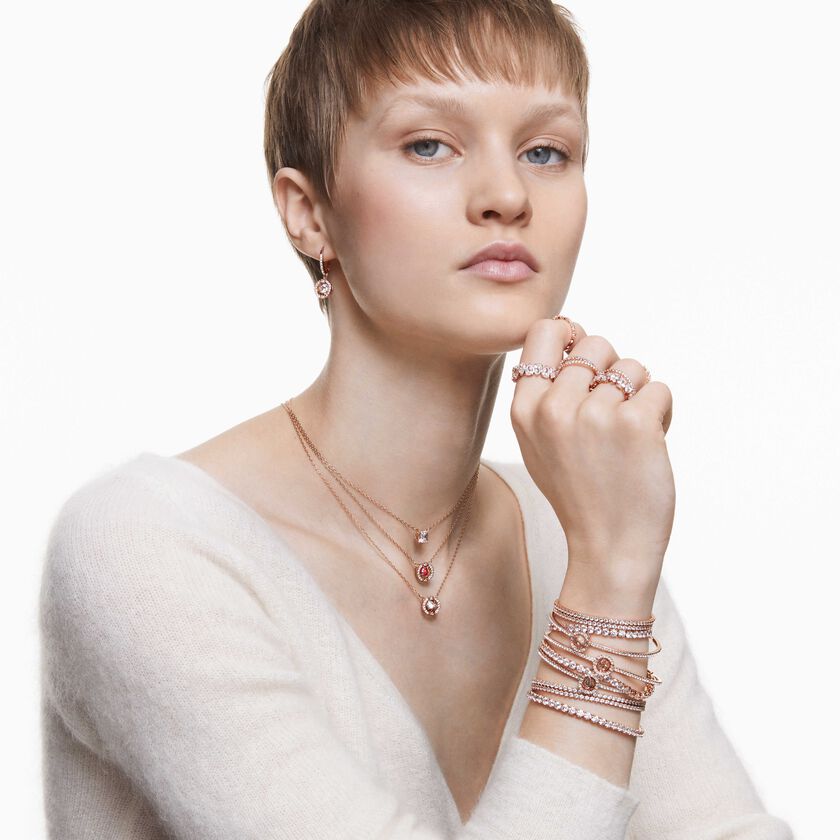 swarovski vittore ring  white  rose gold plated