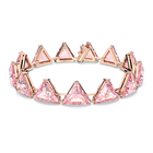 swarovski millenia bracelet triangle cut crystals pink rhodium plated
