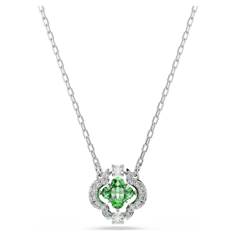 swarovski una angelic pendant  mixed cuts  green  rhodium plated