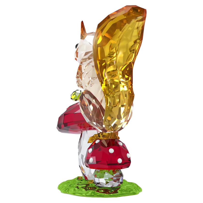 swarovski idyllia squirrel and mushrooms