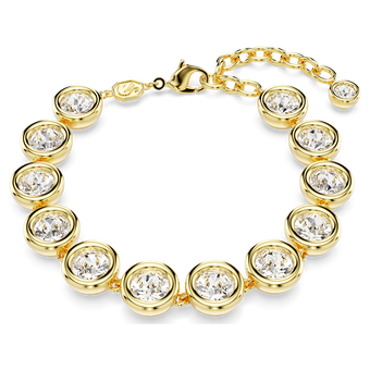 swarovski imber bracelet round cut white gold tone plated