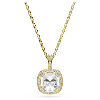 swarovski una angelic pendant  cushion cut  white  18k gold finish