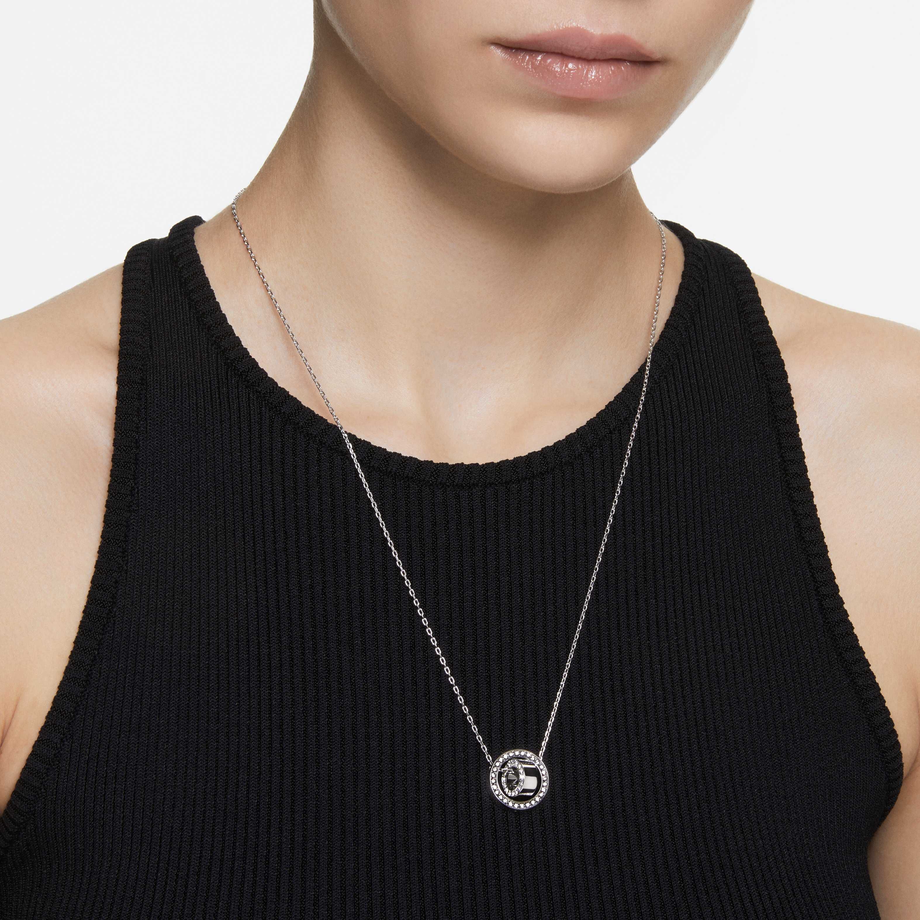 Buy Swarovski Hollow pendant White Rhodium plated