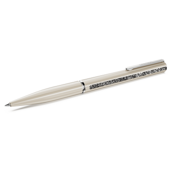 swarovski crystal shimmer glide ballpoint pen beige beige lacquered chrome plated