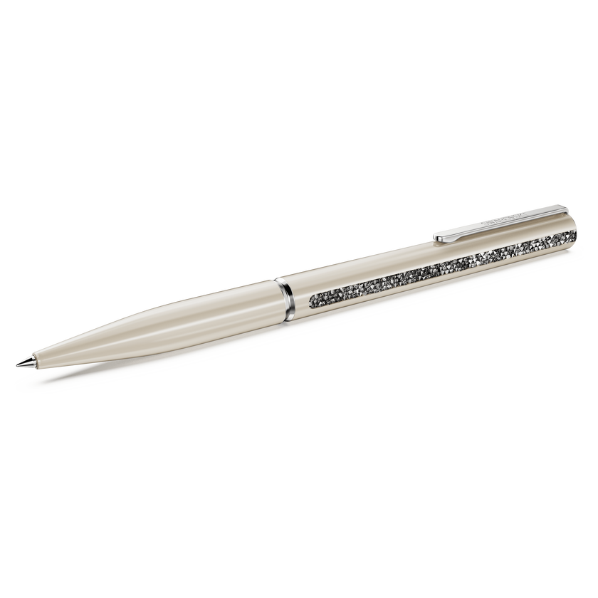 swarovski crystal shimmer glide ballpoint pen  beige  beige lacquered  chrome plated
