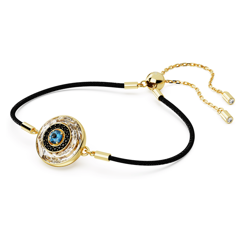 swarovski symbolica bracelet  evil eye  multicolored  gold tone plated