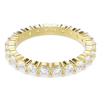 swarovski matrix vittore band ring  round cut  white  gold tone plated