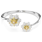 swarovski idyllia bangle flower yellow rhodium plated
