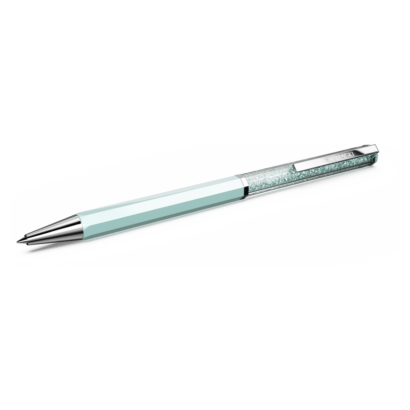 swarovski crystalline ballpoint pen  blue lacquered  chrome plated
