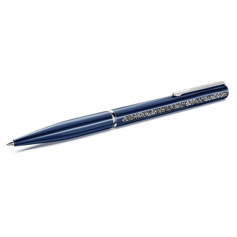 swarovski shimmer ballpoint pen  blue  blue lacquered  chrome plated