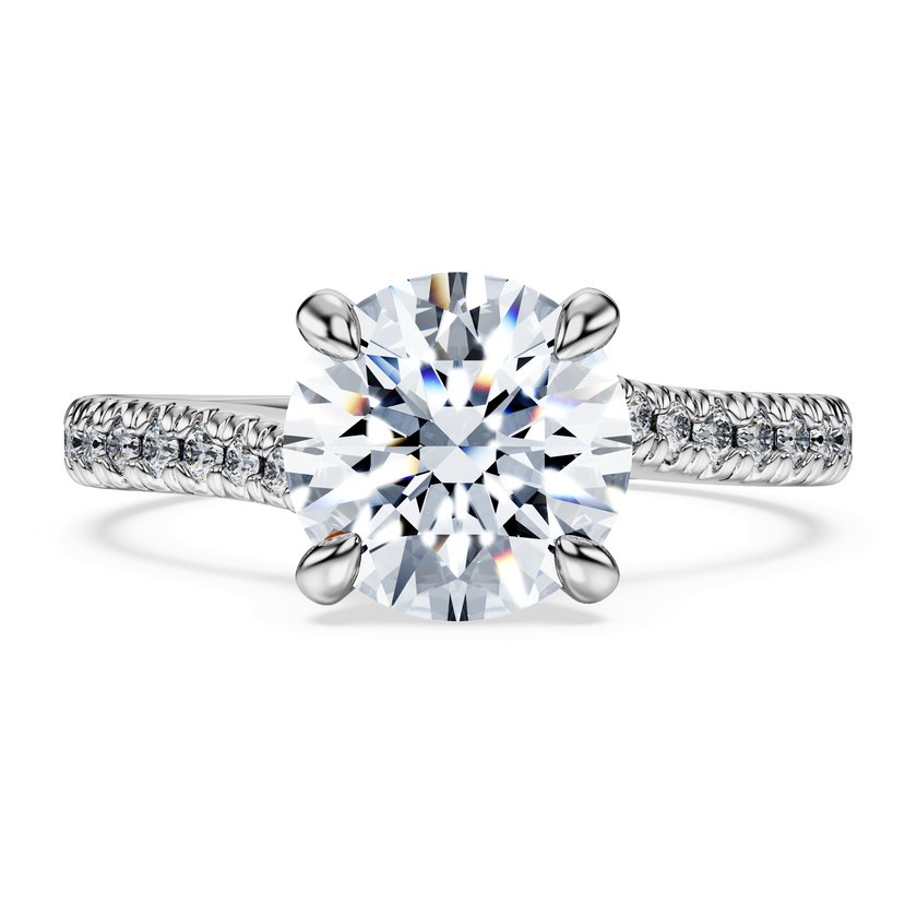 swarovski eternity solitaire ring  laboratory grown diamonds 2 25 ct tw  round cut  18k white gold
