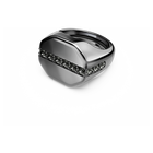 swarovski dextera octagon ring octagon shape round cut black ruthenium plated