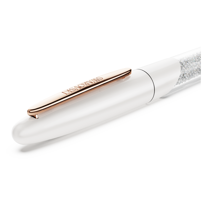 swarovski crystalline nova rollerball pen  white  rose gold tone plated