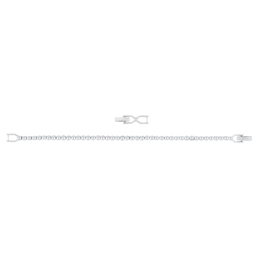 swarovski imber emily tennis bracelet  round cut  white  rhodium plated