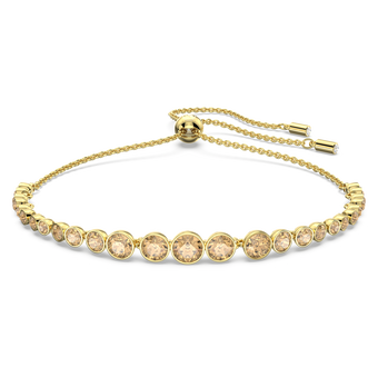 swarovski imber emily bracelet  mixed round cuts  gold tone  18k gold finish