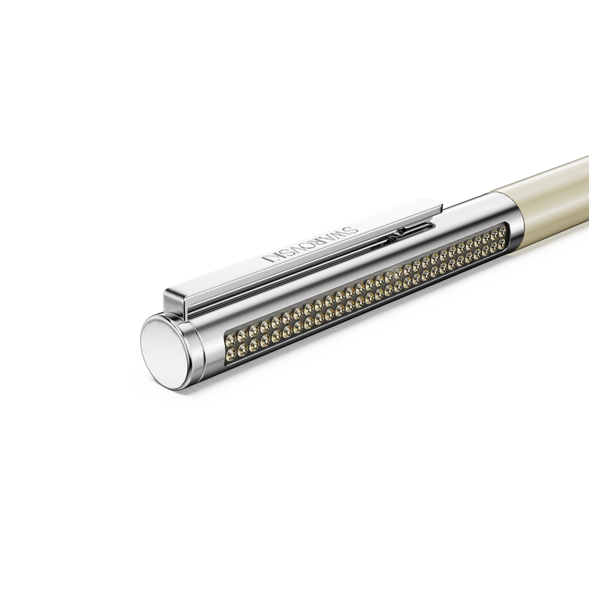 swarovski matrix tennis ballpoint pen  brown  gold tone plated