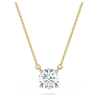 swarovski eternity pendant  laboratory grown diamonds 1 ct tw  18k yellow gold