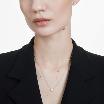 swarovski eternity pendant  laboratory grown diamonds 0 23 ct tw  sterling silver