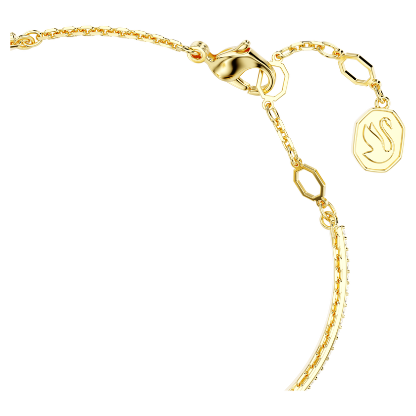 swarovski chroma bangle  heart  red  gold tone plated