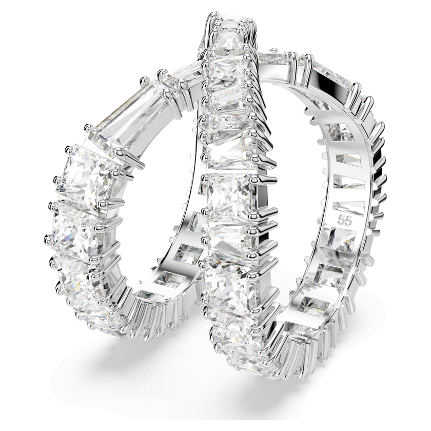 swarovski hyperbola ring  infinity  white  rhodium plated