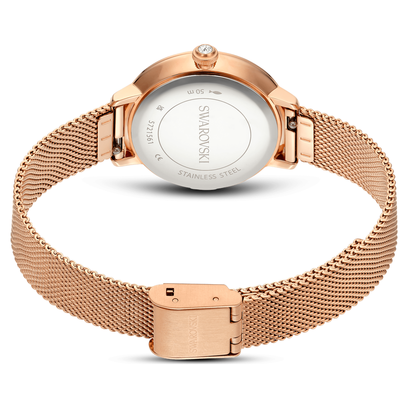 swarovski certa watch  metal bracelet  rose gold tone  rose gold tone finish