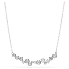 swarovski constella necklace  mixed cuts  white  rhodium plated