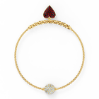 swarovski remix collection heart strand red gold tone plated