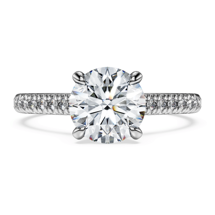 swarovski eternity solitaire ring  lab grown diamonds 1 7 ct tw  round shape  18k white gold