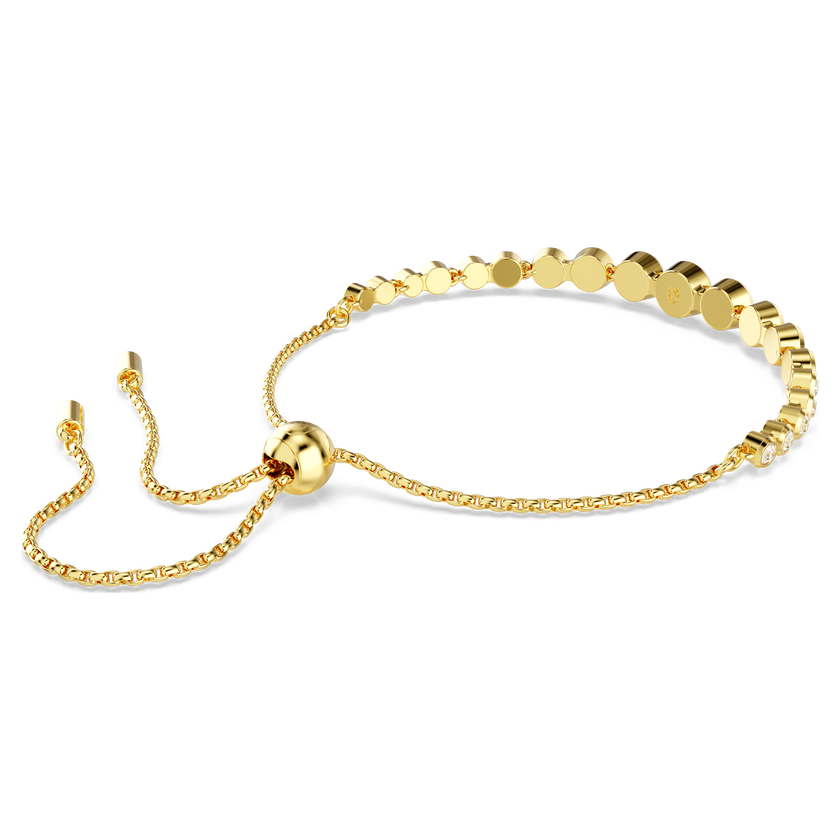 swarovski imber tennis bracelet  mixed round cuts  white  gold tone plated