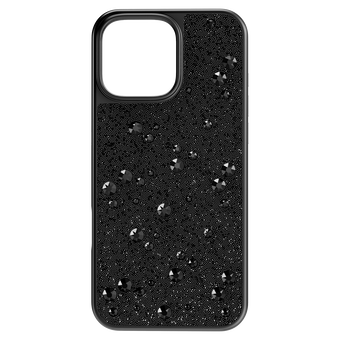 swarovski high smartphone case  scattered design  iphone  16 pro max  black