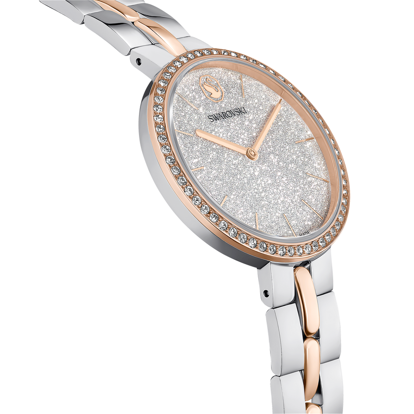 swarovski cosmopolitan watch  swiss made  metal bracelet  silver tone  mixed metal finish