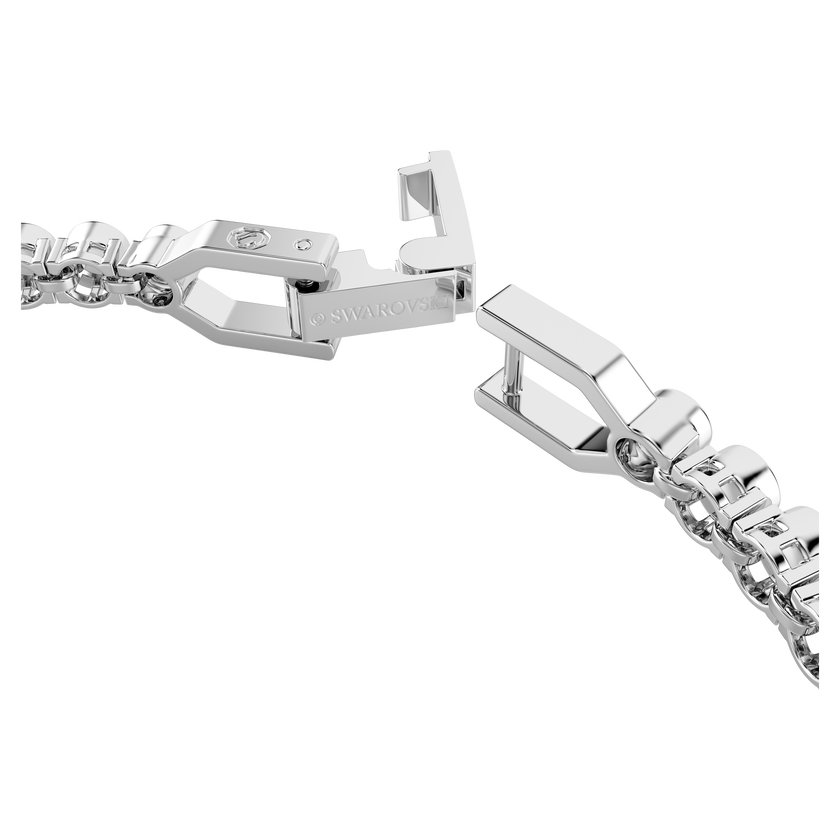 swarovski imber emily tennis bracelet  round cut  grey  rhodium plated