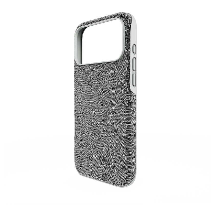 swarovski high smartphone case  iphone  17 pro max  silver tone